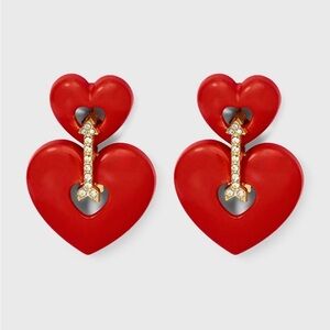 SUGARFIX by BaubleBar Valentine's Day
Heart's Desire Earrings - Red -Pink NWT